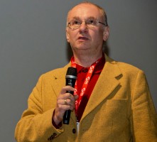 Caspar Phaudlar after screening of "Walking on the beach" in Dom omladine 