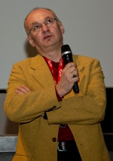 Caspar Phaudlar after screening of "Walking on the beach" in Dom omladine 