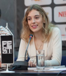 AnnaLuise Capasa actress from "The Great Beauty" at press conference 