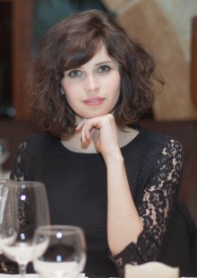 Felicity Jones, actress from "Invisible women" movie at "Kalemegdanska terasa" restaurant 