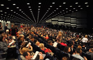 Hall before projection of the movie "The Book Thief"