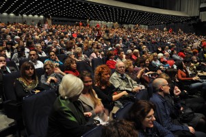 Hall before projection of the movie "The Book Thief"